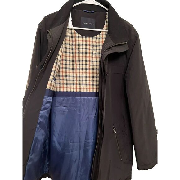 Tommy Hilfiger Performance Jacket Men's Barn Style Coat Black w/ Plaid Medium M - Picture 1 of 16
